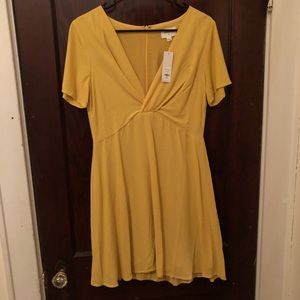 NWT Mustard Twist Front Tea Length Dress